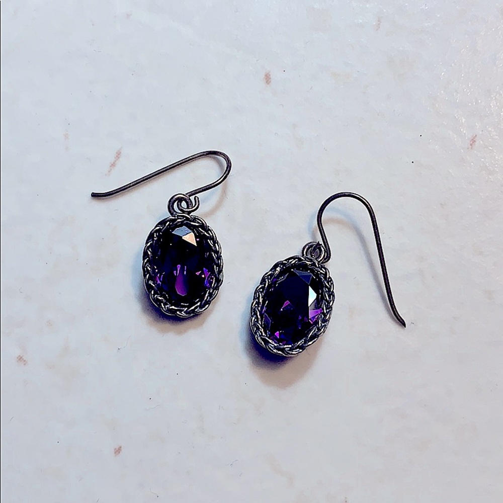 Purple earrings